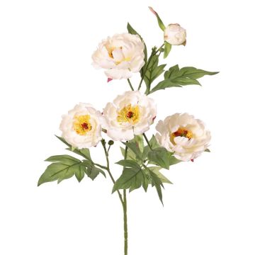 Ramo artificiale peonia LARDUAN, Eco Collection, rosa delicato-bianco, 60 cm, Ø 7 cm