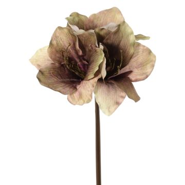 Amaryllis artificiale SARDUAN, verde-rosa, 65 cm, Ø 10 cm