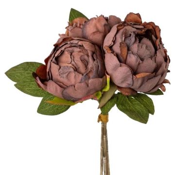 Mazzo di fiori artificiali Peonia ZOLTANY, marrone, 25 cm
