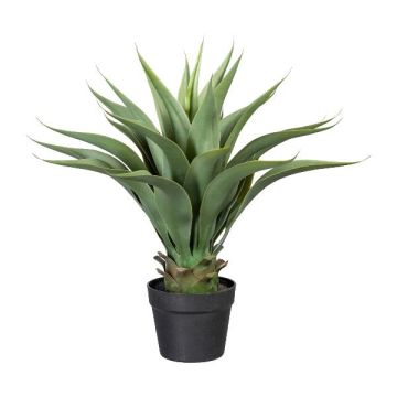 Pianta artificiale succulenta Agave americana GLURM in vaso decorativo, verde-grigio, 55 cm