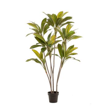 Pianta artificiale Cordyline MEIKE, tronchi artificiali, vaso decorativo, verde, 160 cm