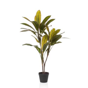 Pianta artificiale Cordyline MEIKE, tronchi artificiali, vaso decorativo, verde, 105 cm