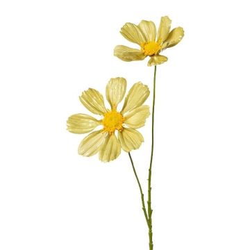 Ramo decorativo margherita BOLHIN, verde metallizzato, 55 cm
