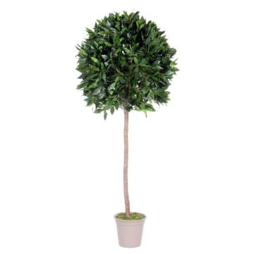 Alloro artificiale a palla JUROTSCHKA, tronco vero, frutti, 125 cm, Ø45 cm - Made in Italy