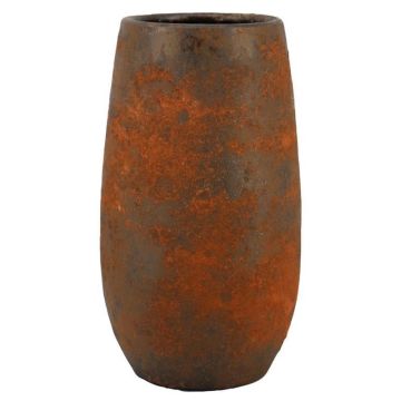 Vaso da fiori in ceramica OLEG, marrone ruggine, 50 cm, Ø 26 cm
