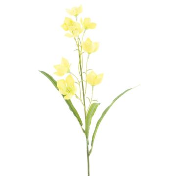 Fiore tessile genziana REGGY, giallo, 50 cm