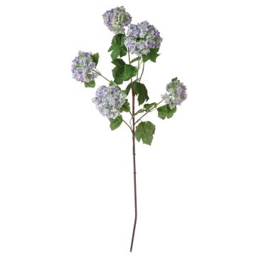Fiore decorativo Palla di neve SINDARA, viola-bianco, 85 cm