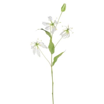 Fiore artificiale Gloriosa MAFIRNA, bianco-verde, 80 cm