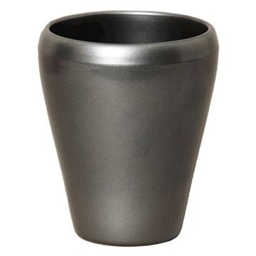 Vaso conico per orchidee NAZARABAD, ceramica, antracite, 17cm, Ø14cm