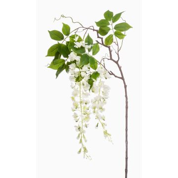 Ramo artificiale di wisteria NISSRINE con fiori, bianco, 145 cm