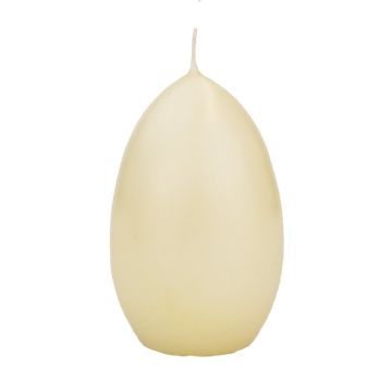 Candele a forma di uovo di Pasqua LEONITA, crema, 12 cm, 8 cm, 40 h - Made in Germany