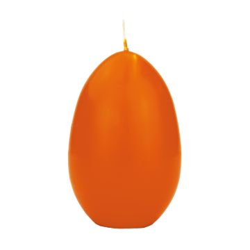 Candele a forma di uovo di Pasqua LEONITA, arancioni, 12 cm, 8 cm, 40 h - Made in Germany