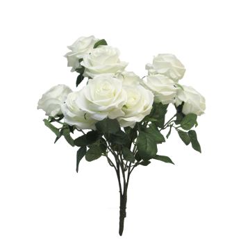 Cespuglio di rose artificiali KAILIN su stelo, bianco, 40cm Cespuglio di rose artificiali KAILIN su stelo, bianco, 40cm