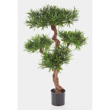 Albero di podocarpo artificiale TITUS, tronco naturale, verde, 110cm
