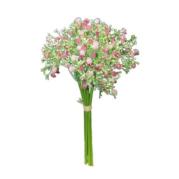 Mazzo artificiale di velo di sposa CECILIA, rosa scuro, 30 cm