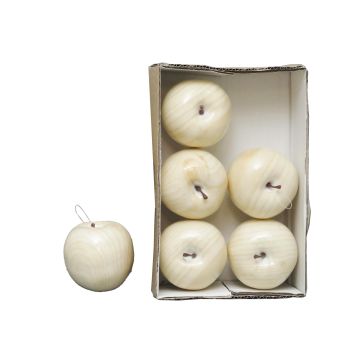 Mele artificiali SHIMAN, 6 pezzi, bianche, Ø9cm
