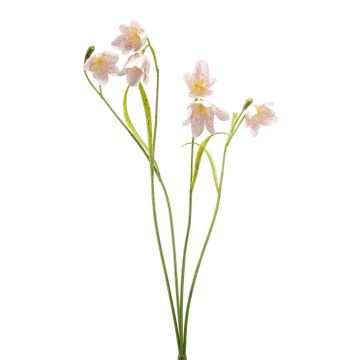 Ramo artificiale di Dendrobium PITARA, rosa-bianco, 50 cm