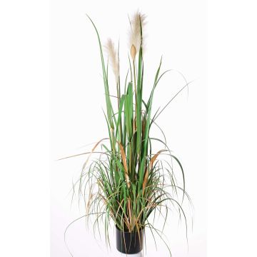 Cannuccia di palude finta EYOTA pannocchie, verde-marrone, 120cm Cannuccia di palude finta EYOTA pannocchie, verde-marrone, 120cm
