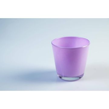 Portalumino ALEX AIR in vetro, viola, 7,5cm, Ø7,5cm