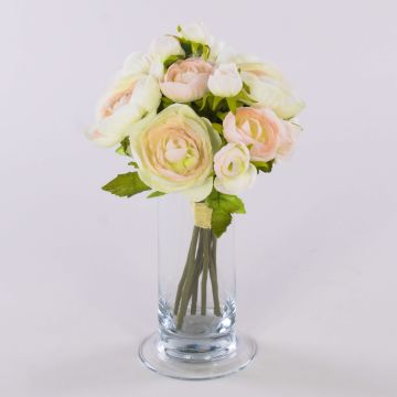 Mazzo di ranuncoli finti TONIE, bianco-rosa, 20cm, Ø20cm