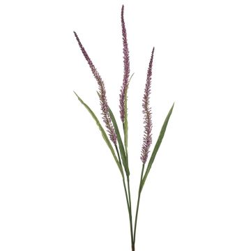Ramo artificiale di erba piumata FJORA con pannocchie, viola, 115 cm