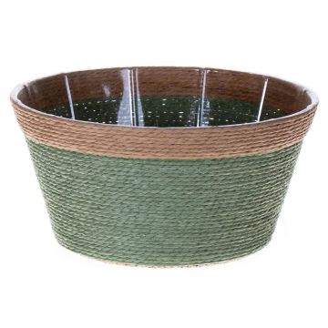 Cesto per fiori NERIONKO, verde-beige, 10 cm, Ø19cm