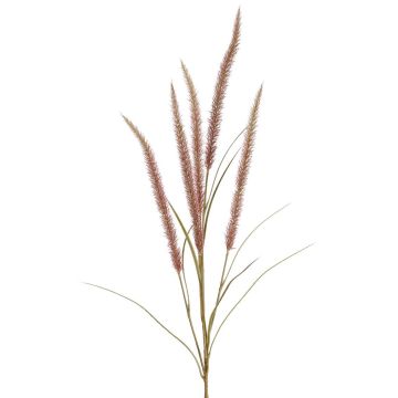 Ramo decorativo di erba piumata AREVALO con pannocchie, malva, 135 cm