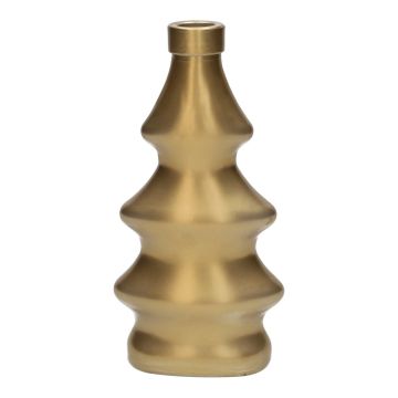 Bottiglia decorativa a forma di abete BORLA, vetro, oro opaco, 10x5,6x20cm Bottiglia decorativa a forma di abete BORLA, vetro, oro opaco, 10x5,6x20cm