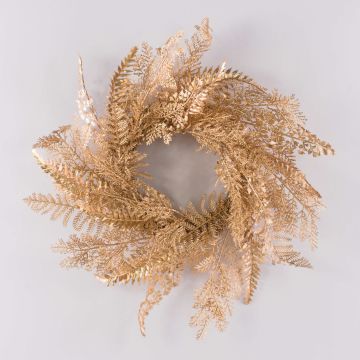 Ghirlanda decorativa di felci ALASEJA, dorata, Ø 45 cm