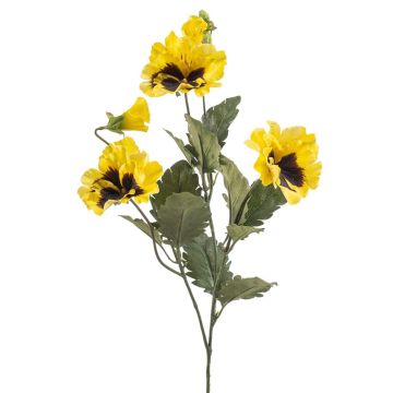 Ramo artificiale di viole del pensiero SKAILA, giallo, 55 cm Ramo artificiale di viole del pensiero SKAILA, giallo, 55 cm