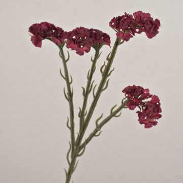Fiore artificiale Limonium AYISHA, effetto secco, rosso scuro, 65 cm