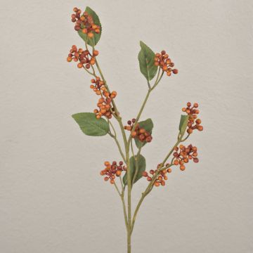 Ramo artificiale TSELOTE con frutti, effetto secco, arancione, 80 cm