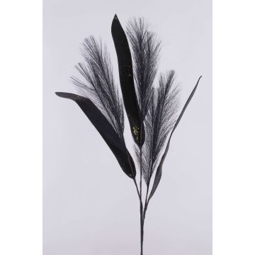 Ramo di canna in schiuma plastica ZIGOR con glitter, nero, 110cm Ramo di canna in schiuma plastica ZIGOR con glitter, nero, 110cm