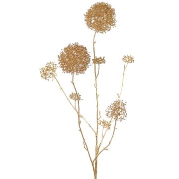 Ramo di skimmia artificiale LOBUS, oro, 90 cm, Ø 4-8,5 cm