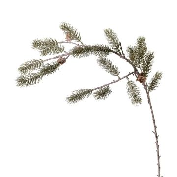 Ramo decorativo abete ORVILOS con pigne, verde-bianco, 85 cm