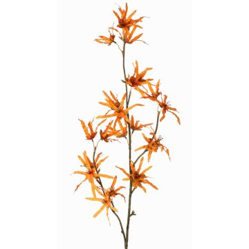 Ramo artificiale di hamamelis ORAFA con fiori, arancione, 80cm, Ø4-8cm