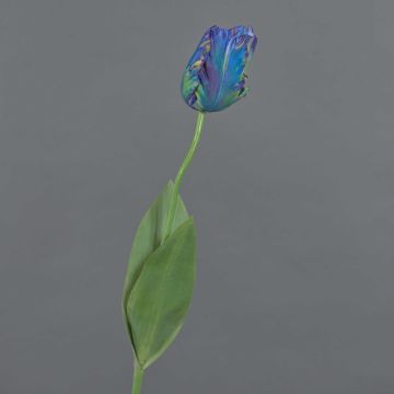 Fiore artificiale papagallo UAKARI, blu-verde, 65 cm, Ø 6 cm