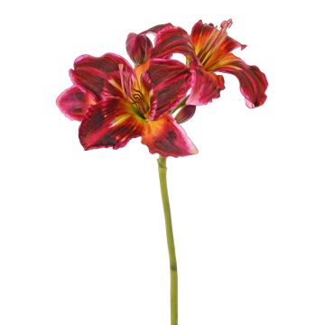Fiore artificiale giglio NEULIDA con fiori, rosso bordeaux-arancione, 65cm, Ø11cm