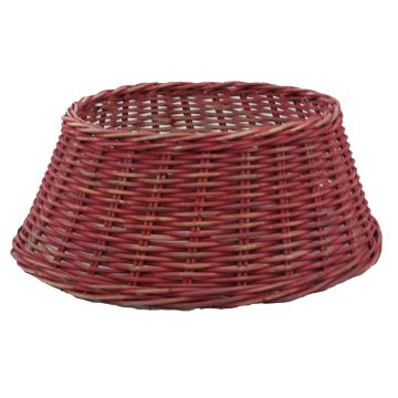 Cesto per albero di Natale MACARIO in rattan, rosso, 26cm, Ø65cm