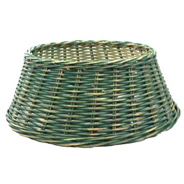 Cesto per albero di Natale MACARIO in rattan, verde, 26cm, Ø65cm