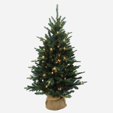 Albero di Natale artificiale HANKO, LED, sacco di iuta, 90cm, Ø60cm Albero di Natale artificiale HANKO, LED, sacco di iuta, 90cm, Ø60cm