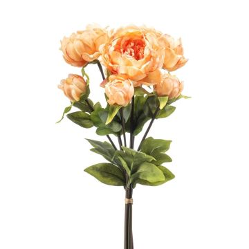 Mazzo di peonie artificiali VATANA, pesca, 50 cm, Ø 18 cm