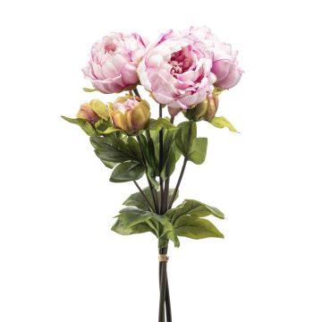 Mazzo di peonie artificiali VATANA, lilla chiaro-verde, 50 cm, Ø 18 cm