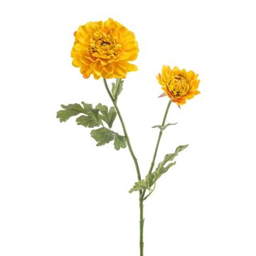 Fiore decorativo Ranuncolo LOLYN, giallo, 65 cm