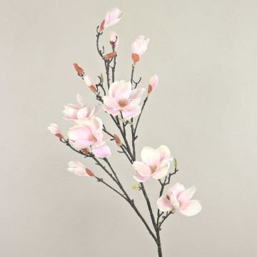 Ramo di magnolie finte YONA, bianco-rosa, 130cm