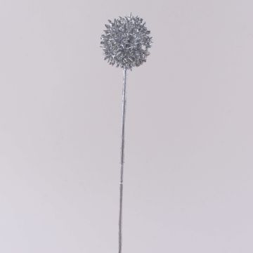 Allium artificiale HELLA, glitter, argento, 45cm