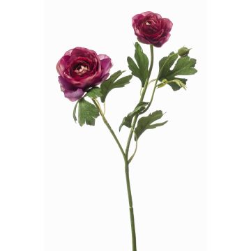 Ramo decorativo Ranuncolo ramo fiorito FLORANCE, viola scuro, 45 cm