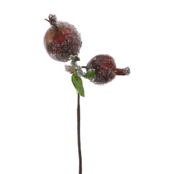 Ramo artificiale melograno MAGOLITE, congelato, rosso bordeaux, 30 cm