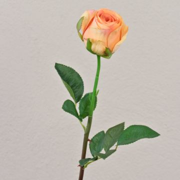 Rosa artificiale SAPINA, giallo-arancione, 60cm, Ø6cm