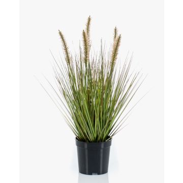 Erba di pennisetum artificiale YWAIN con pannocchie, beige-verde, 45cm